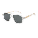 Oversized Square Double-Bridge Sunglasses | Rivet-Detail Statement Eyewear | 9820
