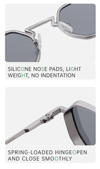 Geometric Frames, Fashion Sunglasses | Spring Hinge for travel and street-style outfits | KSL-98283