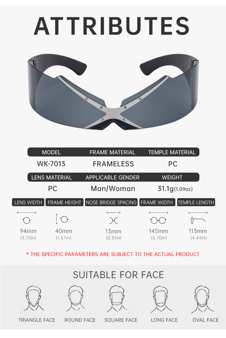 Statement Style Novelty Fashion Sunglasses | Made for travel and street-style outfits | WK-7013-2