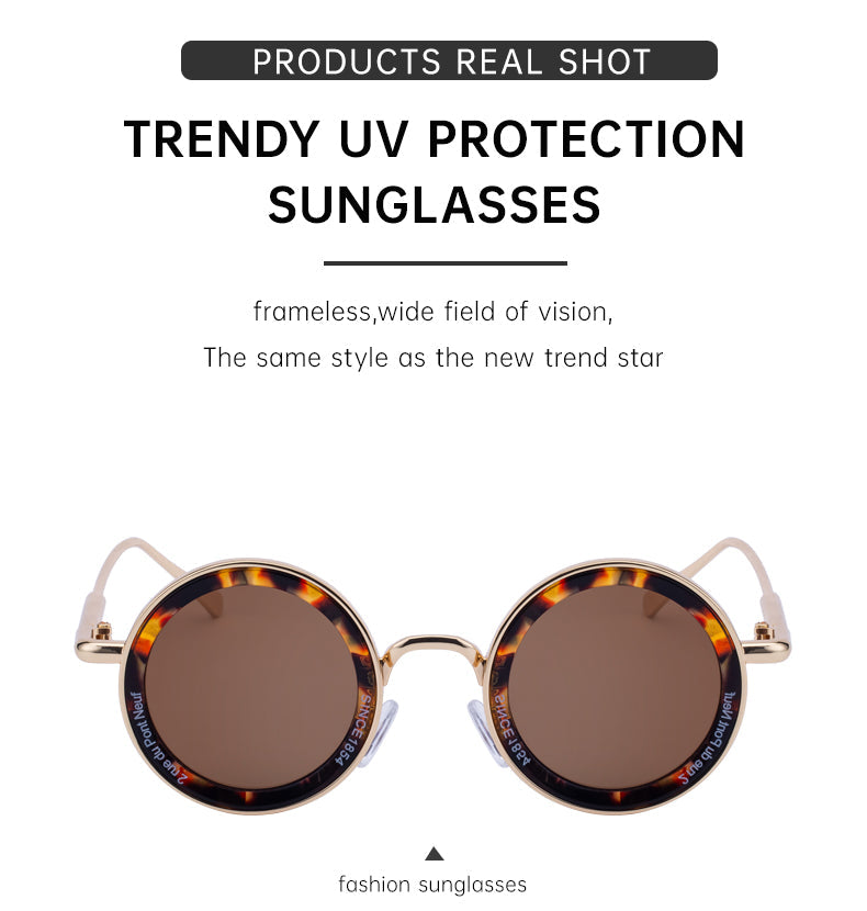 Round Fashion Sunglasses for travel and street-style outfits | Trend-Forward Style | ZS-98317