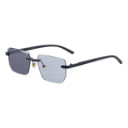 Geometric Photochromic Sunglasses for commuting and changing light | Wood-Grain Temple + Diamond-Cut Edge | ZX-3194