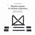 Adjustable BDSM Sponge Restraint Set | Soft Cuffs, Harness & Connecting Straps
