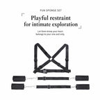 Adjustable BDSM Sponge Restraint Set | Soft Cuffs, Harness & Connecting Straps