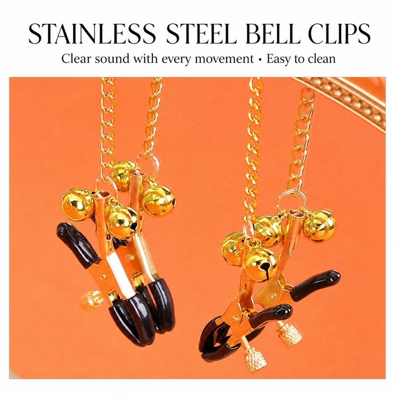 Heart Collar & Nipple Clamp Set | Adjustable BDSM Accessory