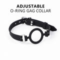 O-Ring Mouth Gag Collar | Adjustable Silicone-Style BDSM Accessory