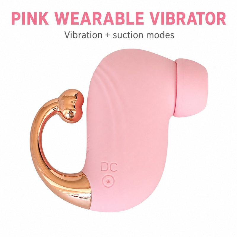Mini Suction Vibrator | Pink Wearable Clitoral Stimulator