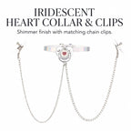 Heart Collar & Nipple Clamp Set | Adjustable BDSM Accessory
