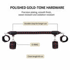 Heart-Pattern 10-Piece BDSM Restraint Set | Playful Straight Bar Kit