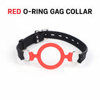 O-Ring Mouth Gag Collar | Adjustable Silicone-Style BDSM Accessory