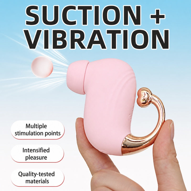 Mini Suction Vibrator | Pink Wearable Clitoral Stimulator