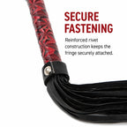 Crimson Temptation Leather Flogger | Soft Fringe BDSM Paddle for Sensual Play