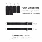 Adjustable BDSM Sponge Restraint Set | Soft Cuffs, Harness & Connecting Straps