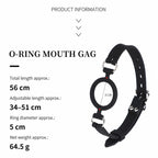 O-Ring Mouth Gag Collar | Adjustable Silicone-Style BDSM Accessory