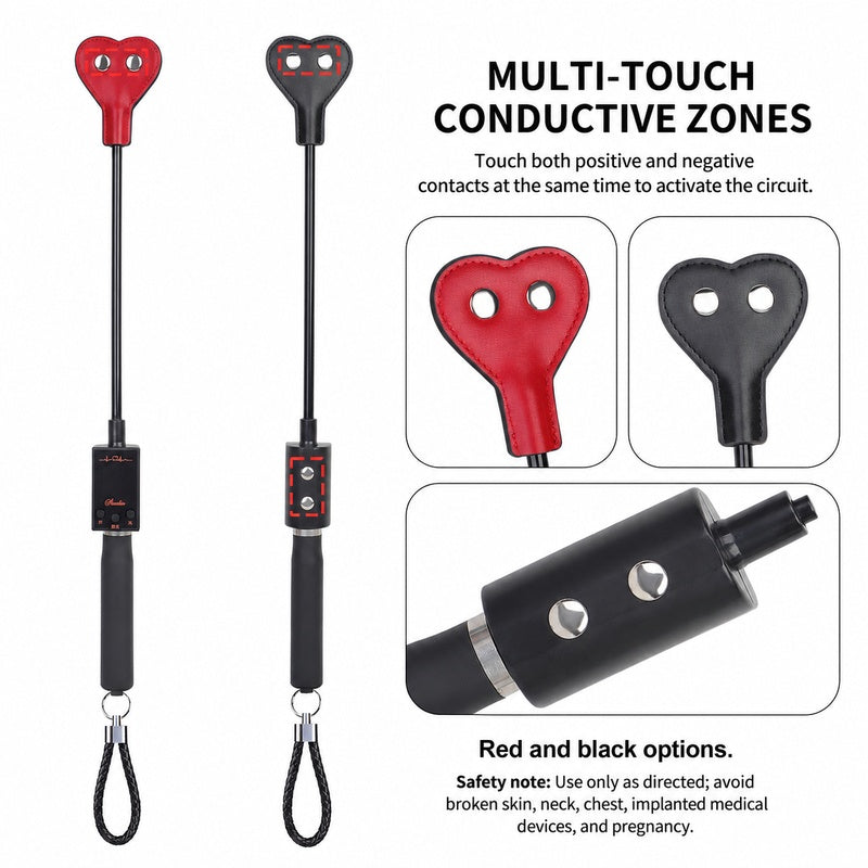 Heart-Shaped Electric Paddle | Dual-Ended EMS Impact Toy with Adjustable Intensity