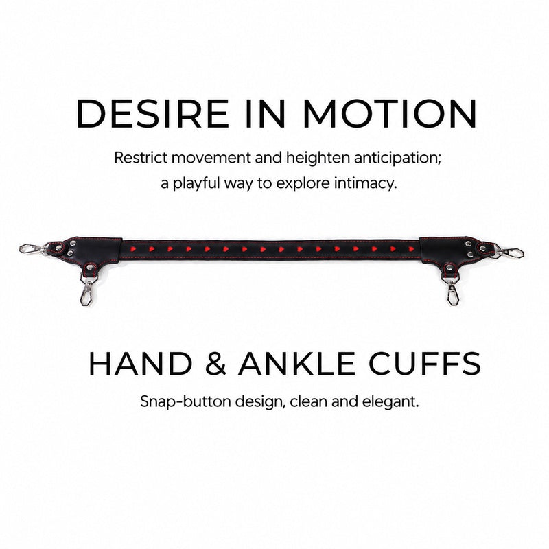 Heart-Pattern 10-Piece BDSM Restraint Set | Playful Straight Bar Kit