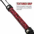Crimson Temptation Leather Flogger | Soft Fringe BDSM Paddle for Sensual Play