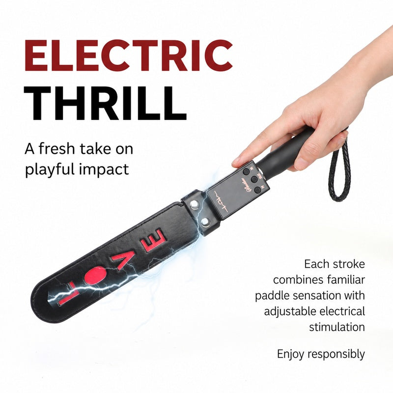 Heart-Shaped Electric Paddle | Dual-Ended EMS Impact Toy with Adjustable Intensity