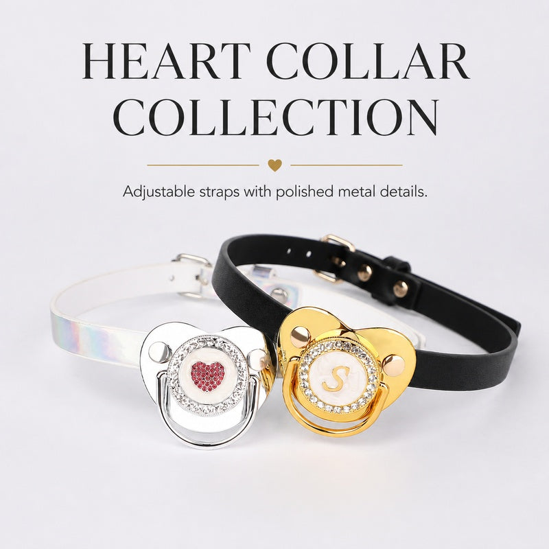 Heart Collar & Nipple Clamp Set | Adjustable BDSM Accessory