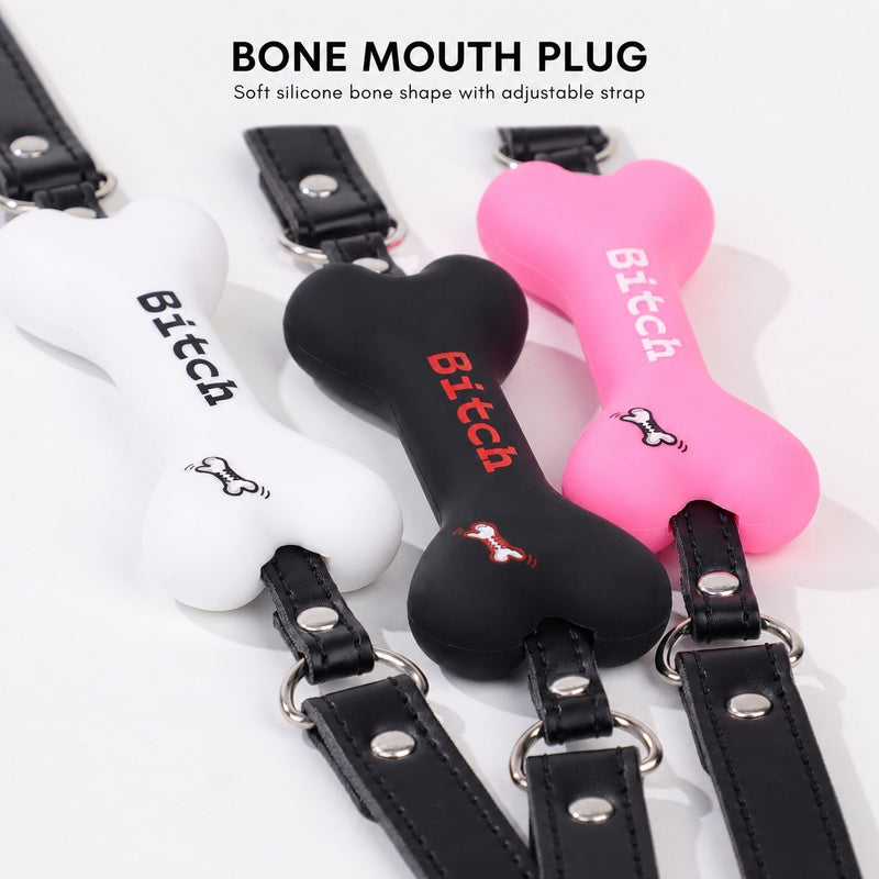 Bone Mouth Plug Collection | Adjustable PU Strap