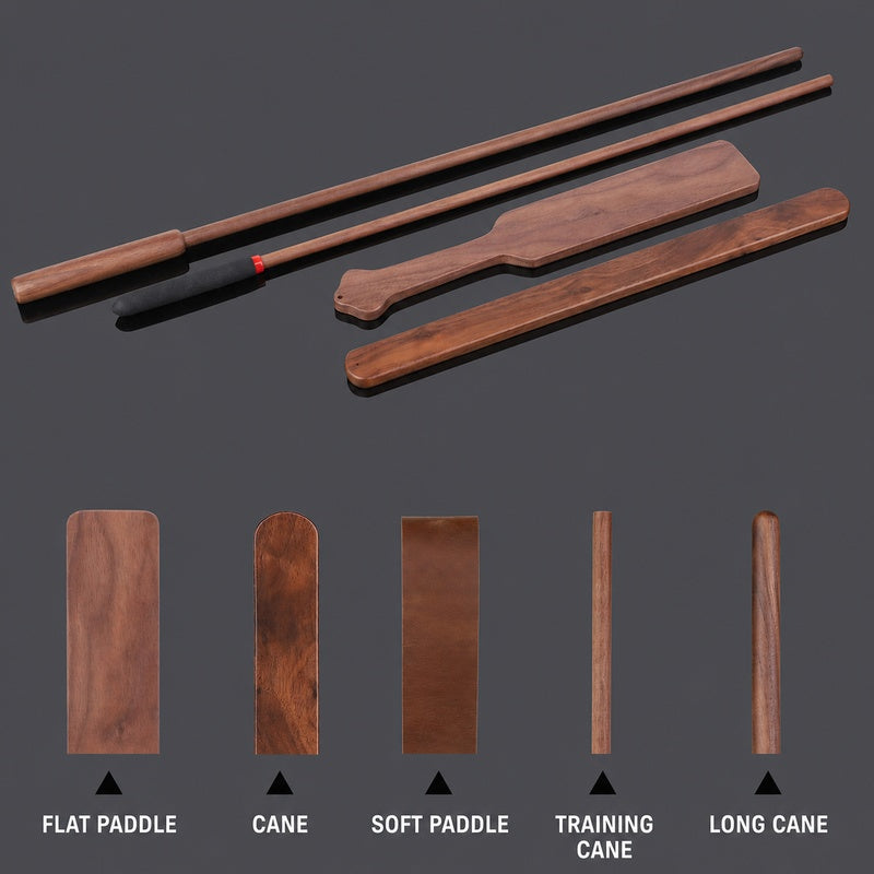 Solid Wood BDSM Paddle Collection | Wooden Spanking Paddles & Canes