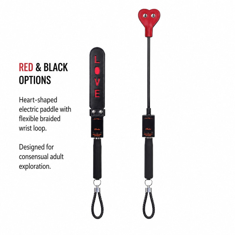 Heart-Shaped Electric Paddle | Dual-Ended EMS Impact Toy with Adjustable Intensity