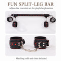 Heart-Pattern 10-Piece BDSM Restraint Set | Playful Straight Bar Kit